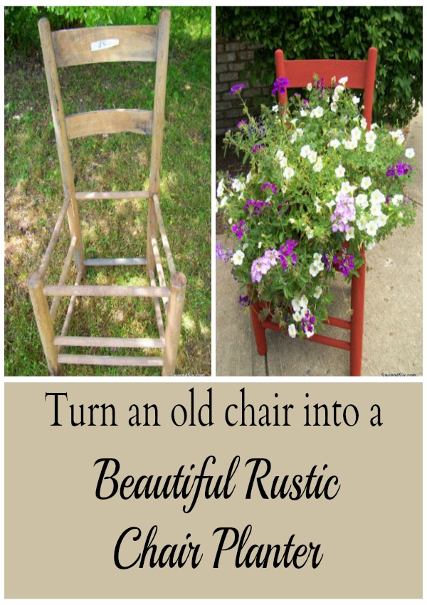 Rustic Chair Planter