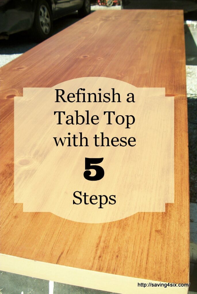 Refinish a table top