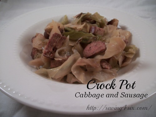Crock Pot Cabbage and Sausage 1