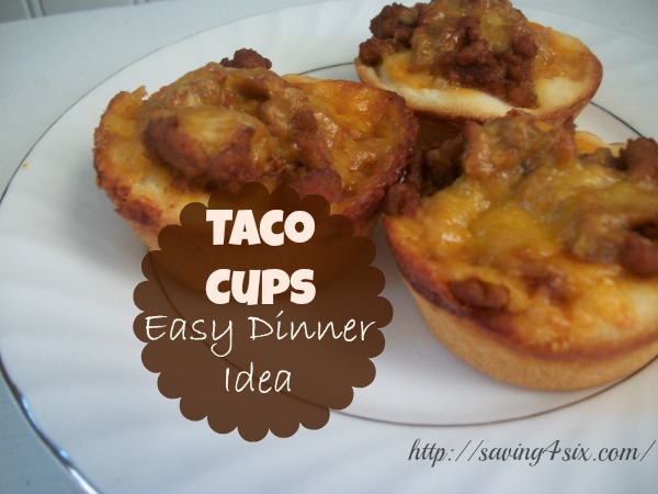 Taco Cups Easy Dinner Idea
