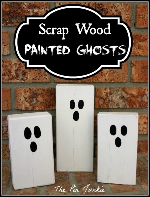 scrap wood painted ghosts 2