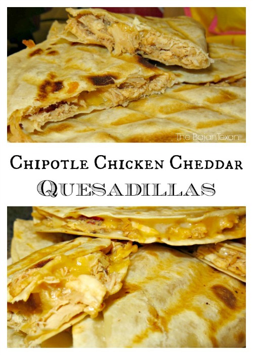 chipotle chicken cheddar quesadillas recipe